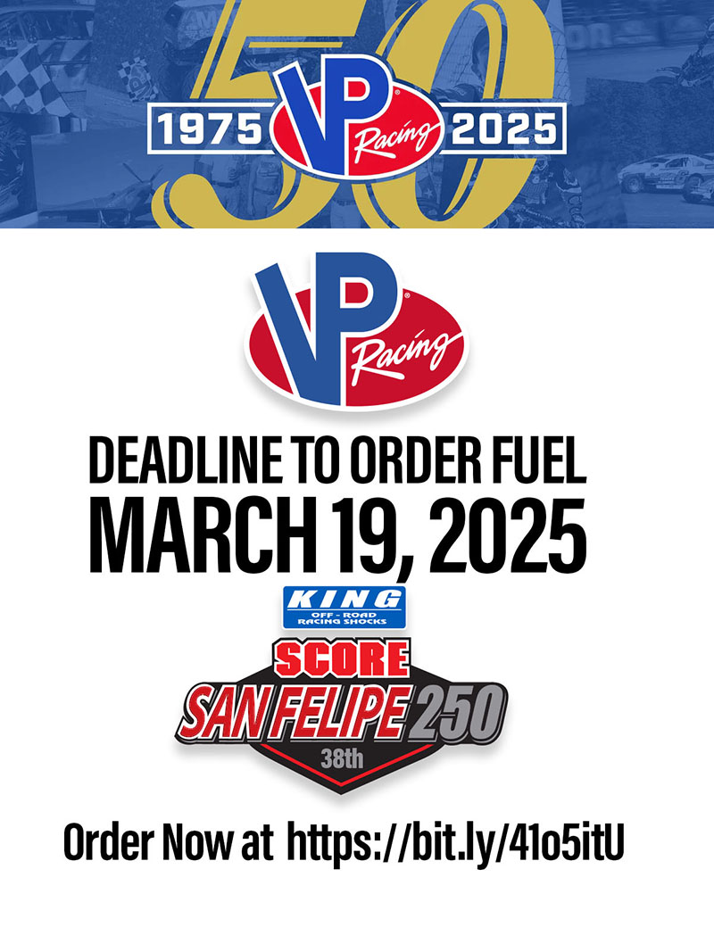 VP Racing Fuels Order Deadline